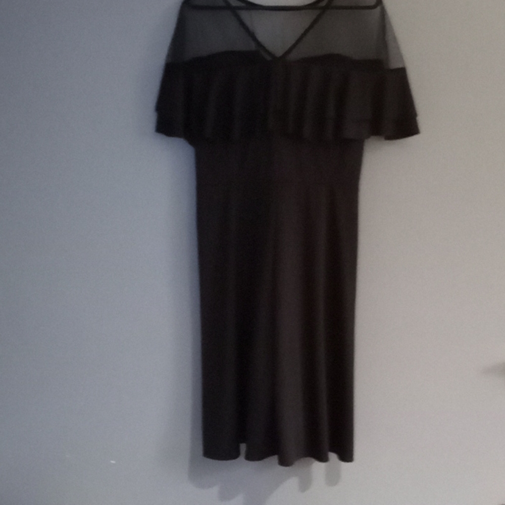 Boohoo midi off the shoulder mesh top dress 3X